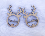 Custom Laser Cut Reindeer Ornaments | Hand Painted Ornament | Personalized Ornament for Kids | Christmas Decor | Christmas Ornaments