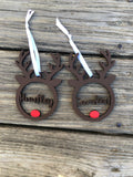 Custom Laser Cut Reindeer Ornaments | Hand Painted Ornament | Personalized Ornament for Kids | Christmas Decor | Christmas Ornaments