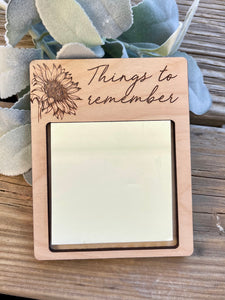 Things to Remember Sunflower Sticky Note Holder