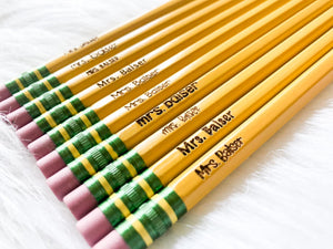 Custom Engraved Pencils - Set of 12