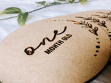 Engraved Wooden Milestone Markers — Newborn - Milestones - Baby Shower Gift - New Baby -Photography Prop