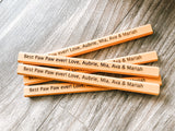 Custom Engraved Yellow Carpenter Pencils - Set of 12
