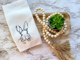 Peter Cottontail Waffle Weave Dish Towel