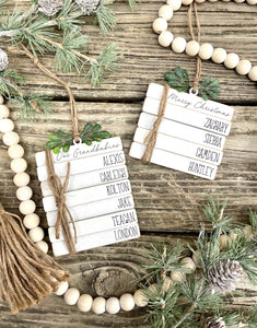 Faux Book Stack Ornaments